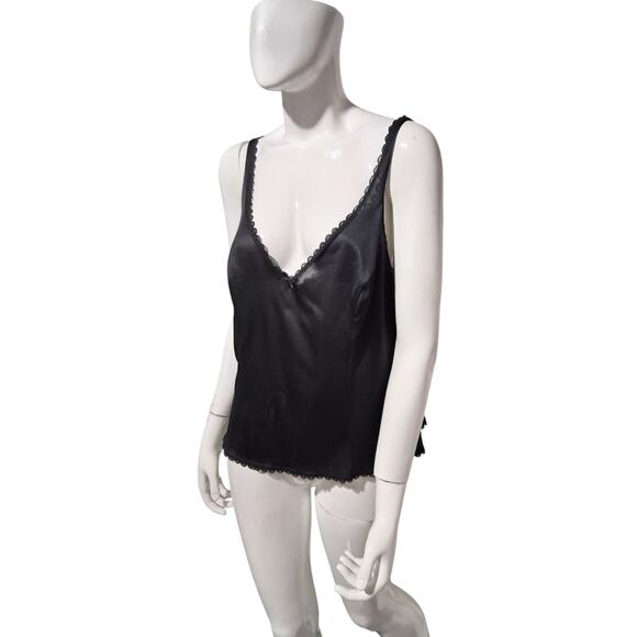 Y2k Vtg Warners Whimsigoth Witchy Women's size 40 Black Lace Gothcore Cami Top - Picture 1 of 11